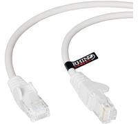 rhinocables CAT 5e High-Speed Ethernet Cable - Reliable LAN Network RJ45 Cable for Fast Internet & Data Transfer | Durable WiFi Broadband Cable for Gaming & Streaming (25cm, White, Pack of 25)