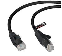 rhinocables CAT 5e High-Speed Ethernet Cable - Reliable LAN Network RJ45 Cable for Fast Internet & Data Transfer | Durable WiFi Broadband Cable for Gaming & Streaming, (20m, Black, Pack of 1)