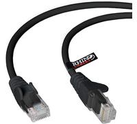 rhinocables CAT 5e High-Speed Ethernet Cable - Reliable LAN Network RJ45 Cable for Fast Internet & Data Transfer | Durable WiFi Broadband Cable for Gaming & Streaming, (5m, Black, Pack of 50)