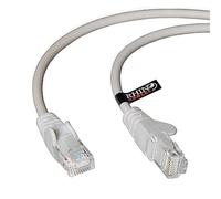 rhinocables CAT 5e High-Speed Ethernet Cable - Reliable LAN Network RJ45 Cable for Fast Internet & Data Transfer | Durable WiFi Broadband Cable for Gaming & Streaming, (50m, Grey, Pack of 1)