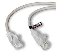 rhinocables CAT 6 High-Speed Gigabit Ethernet Cable - Patch Network Lead for LAN| Snagless UTP With LSZH Jacket | RJ45 Connector - Internet, Router, Modem, Smart TV, PC & More (25m, Grey, Pack of 1)