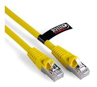 rhinocables CAT 6a Ethernet Cable | 10Gbps S/FT High-Speed & Large Bandwidth Data Transfer | Reliable LAN Network RJ45 Cable | Wi-Fi Broadband Cable for Seamless Gaming & Streaming (8m, Yellow)