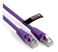 rhinocables CAT 6a Ethernet Cable | 10Gbps S/FT High-Speed & Large Bandwidth Data Transfer | Reliable LAN Network RJ45 Cable | Wi-Fi Broadband Cable for Seamless Gaming & Streaming (0.5m, Purple)
