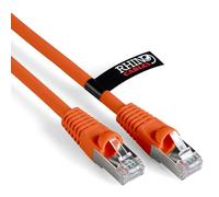 rhinocables CAT 6a Ethernet Cable | 10Gbps S/FT High-Speed & Large Bandwidth Data Transfer | Reliable LAN Network RJ45 Cable | Wi-Fi Broadband Cable for Seamless Gaming & Streaming (0.25m, Orange)