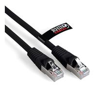 rhinocables CAT 6a Ethernet Cable | 10Gbps S/FT High-Speed & Large Bandwidth Data Transfer | Reliable LAN Network RJ45 Cable | Wi-Fi Broadband Cable for Seamless Gaming & Streaming (0.25m, Black)