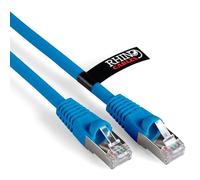 rhinocables CAT 6a Ethernet Cable | 10Gbps S/FT High-Speed & Large Bandwidth Data Transfer | Reliable LAN Network RJ45 Cable | Wi-Fi Broadband Cable for Seamless Gaming & Streaming (0.25m, Blue)