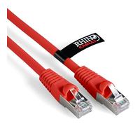 rhinocables CAT 6a Ethernet Cable | 10Gbps S/FT High-Speed & Large Bandwidth Data Transfer | Reliable LAN Network RJ45 Cable | Wi-Fi Broadband Cable for Seamless Gaming & Streaming (0.15m, Red)