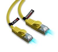 rhinocables CAT 8 10m Yellow High-Speed Long Ethernet Cable | 40Gbps, 2000MHz For Flawless Gaming, Streaming & Browsing | No Interference Or Lag | For PS5, Xbox, Routers & Home Setups (Pack of 3)