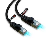 rhinocables CAT 8 1m Black Extra Short Ethernet Cable | 40Gbps, 2000Mhz For Buffer-Free Gaming, Seamless Streaming & Optimal Browsing Experience | For Routers, Modems & Gaming Consoles (Pack of 7)