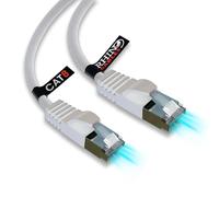 rhinocables CAT 8 2m White Short Ethernet Cable | 40Gbps Speed, 2000Mhz Bandwidth, For Gaming, Streaming & Browsing | Smooth Performance with S/FTP Shielding For Zero Lag & Reliability (Pack of 3)