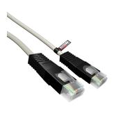 rhinocables Cat5e Crossover Computer Cable - RJ45 UTP Lead for Direct Device Networking, Internet-Free Linking & IT Setup Tasks | Durable Build with ID Boots (Grey, 20m)