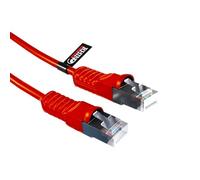 rhinocables Cat5e LSZH FTP Cable - Shielded Snagless RJ45 LAN Lead for Safer Low-Smoke Installations | Fast 350MHz Gigabit Performance with EMI/RFI Resistance (Red, 2m)