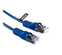rhinocables Cat5e LSZH Snagless LAN Cable - FTP Shielded RJ45 Lead for Safer Routing Through Homes, Offices & Schools | Strong 350MHz Gigabit Performance (Blue, 1m)
