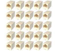 rhinocables Cat5e RJ45 Coupler, Female to Female Ethernet Coupler and Joiner for Internet Cable Leads, Cat5 Ethernet Connector to Join Cables (25)