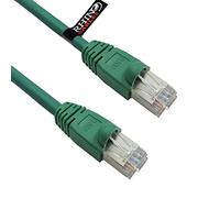 rhinocables CAT6 LAN Cable - Short Full Copper Gigabit Ethernet Lead with Shielded RJ45 Plugs | PoE Supported Patch Wire for High-Speed Internet, Streaming & Office Workstations (Green, 0.5m)