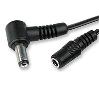 rhinocables CCTV Camera Cable Extension 2.1mm Right Angle 90 degree Socket to DC Power Plug Lead (3m)