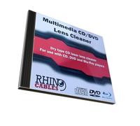 rhinocables - CD DVD Lens Cleaner | Laser Cleaning Disc Set | Optical Drive Maintenance for CD, DVD, Blu-Ray Players | Universal Compatibility | Enhance Playback Experience