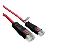 rhinocables Crossover Patch Cable - Cat5e Ethernet Lead for Direct Machine-to-Machine Communication, Console Pairing & Data Syncing | 26AWG Copper UTP Core (Red, 2m)