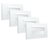rhinocables Double Gang Faceplate Brush Plate with Black or White