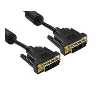 rhinocables DVI Cable, DVI to DVI Cable, Single Link Cable, 18 +1 Digital 19 PIN, Male-to-Male DVI Lead, Gold Contacts - Suitable for Home and Office Use (3m)
