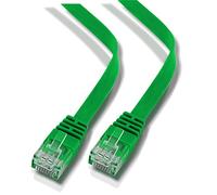 rhinocables Ethernet Flat CAT6 Cable LAN Patch Network Gigabit Thin Internet RJ45 Category 6 Broadband Router Lead Compatible with CAT5 CAT5e for Gaming, Office, Home, PC, Smart TV (2m, Green)