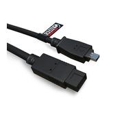 rhinocables FireWire 9-Pin to 4-Pin Cable | IEEE 1394B for Fast Data Transfer - Hot Swap Capable | Supports Digital Camcorders, PCs, Set-Top Boxes & More | 2m, 3m or 5m Options, 9 Pin to 4 Pin (2m)