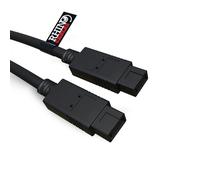 rhinocables FireWire 9-Pin to 9-Pin Cable - IEEE 1394B for Ultra-Fast Data Transfer | Hot Swap, Plug & Play Lead for PCs, RAID Storage, External Hard Drives & Legacy AV Devices | 2m or 3m Options (2m)