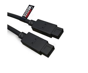 rhinocables FireWire 9-Pin to 9-Pin Cable - IEEE 1394B for Ultra-Fast Data Transfer | Hot Swap, Plug & Play Lead for PCs, RAID Storage, External Hard Drives & Legacy AV Devices | 2m or 3m Options (3m)