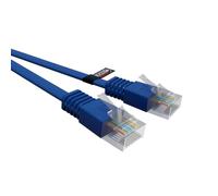 rhinocables Flat Ethernet Cat5e Network Patch Cable Slim Thin Low Profile LAN Patch Internet Lead for Xbox, PS4, Modem, Router, PC, Smart TV, Android Box 'Blue, 2m'