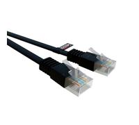 rhinocables Flat Ethernet Cat5e Network Patch Cable Slim Thin Low Profile LAN Patch Internet Lead for Xbox, PS4, Modem, Router, PC, Smart TV, Android Box 'Black, 1m'