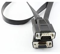 rhinocables Flat SVGA/VGA EXTENSION Cable Thin Low Profile Lead 15pin Computer Monitor Display Male to Female Connections Various Lengths (3m) | Versatile Compatibility: Connect with ease to a wide range of devices, including Apple, Dell, and Samsung; our cable is