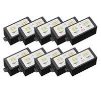 rhinocables Gigabit RJ45 Punchdown Joiner | Cat 6 Inline Krone Coupler for Solid Ethernet Cable Terminations | Colour-Coded IDC Box for LAN Extensions & Internal Network Fixes, Black (Pack of 10)
