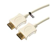 rhinocables High-Speed HDMI Cable 1080p, 4K UHD and 3D Support, ARC Compatible Lead for TVs, Gaming Consoles, DVD, Set-Top Boxes, Laptop, and other audio-visual devices (White, 1m)