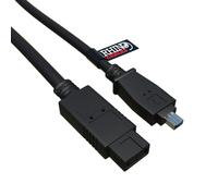 rhinocables IEEE 1394B FireWire 9-Pin to 4-Pin Lead - 800 Mbps DV/Data Transfer Cable for Camcorders, High-Resolution Cameras, DVD-ROM Drives & FireWire-Enabled Computers | Shielded Hot-Swap (5m)