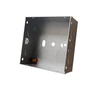 rhinocables Metal 1 Gang Single Socket Back Box, Single Pattress Box Mount, Flush Mount (1 Pack, 25mm)