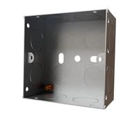rhinocables Metal 1 Gang Single Socket Back Box, Single Pattress Box Mount, Flush Mount (1 Pack, 35mm)