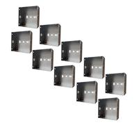 rhinocables Metal 1 Gang Single Socket Back Box, Single Pattress Box Mount, Flush Mount (10 Pack, 35mm)
