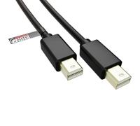 rhinocables - Mini DisplayPort DP Cable | Connect Laptop to iMac, Monitor, HTC Vive | Gold Connectors for Crisp Display | High Bandwidth 21.6 Gbit/s | 32AWG Durable Lead, Black, 3m