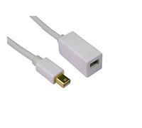 rhinocables - Mini DisplayPort Extension Cable | Resolution up to 2160p | Compatible with Apple & PCs | Gold Connectors | DisplayPort Monitor to PC, White, 3m