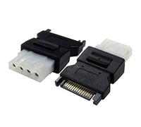 rhinocables Molex LP4 Power Adapter Cable to5.25in PSU Lead for Power HDD | Seamless Conversion: Easily connect your devices with the 4 Pin female Molex connector to the 15 pin male SATA power