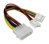 rhinocables - Molex to Floppy Power Adapter | Efficient Power Distribution | Versatile Compatibility | Easy Installation | Space-saving Design, Multicolor, Molex to 2 x Floppy
