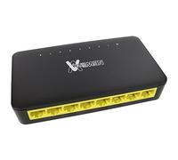rhinocables - Network Switch Box | 8 Port Connectivity | 10/100/1000 Speed | Plug & Play | LED Indicators | Home & Office Networking | CAT5 CAT6 RJ45 Hub (8 Port Cat6)