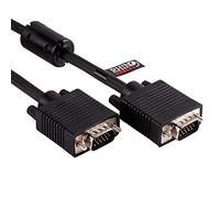 rhinocables Professional VGA SVGA Cable - 15-Pin Male/Male Lead with Triple Mini-Coax Shielding, Moulded Jacket & Secure Screws | PC-to-Monitor/Projector Connectivity | High-Fidelity Build (50m)