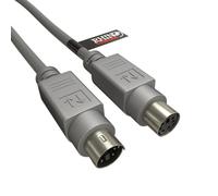 rhinocables PS2 PS/2 Keyboard or Mouse Extension Cable, Male to Female Extender Cord suitable for Most Hard-Wired keyboards/Mice with PC Computer Laptop (2m)