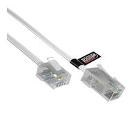 rhinocables RJ11 to RJ45 Cable - Ethernet Patch Network Lead | Reliable Router & Modem Connectivity | ADSL, VoIP, Fax & Phone Compatible | Multiple Lengths & Colours Available (1m,White)