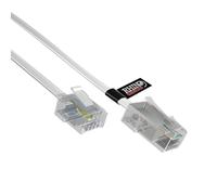 rhinocables RJ11 to RJ45 Cable - Ethernet Patch Network Lead | Reliable Router & Modem Connectivity | ADSL, VoIP, Fax & Phone Compatible | Multiple Lengths & Colours Available (5m,White)
