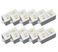 rhinocables RJ45 Cat 6 Ethernet Joiner | Inline Krone Punchdown Coupler with Colour-Coded IDC Blocks | Gigabit Termination Box for Clean Internal Cable Extensions & LAN Repair Work, White (Pack of 10)