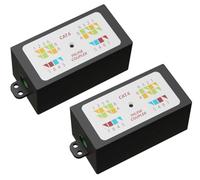 rhinocables RJ45 Cat 6 Punchdown Krone Joiner | Inline Gigabit Ethernet Coupler for LAN Cables | Colour-Coded IDC Junction Box for Extending & Repairing Structured Network Runs, Black (Pack of 2)