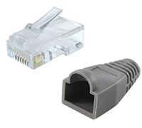 rhinocables® RJ45 Cat5e Ends and Booots Crimp Plug End for NETWORK Cable make your own ethernet lead Boots & Ends (2 Pack (1 of each))