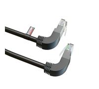 rhinocables RJ45 Network Cable Right Angle to Right Angle 90 Degree CAT5e Ethernet Network Lead (0.50m)